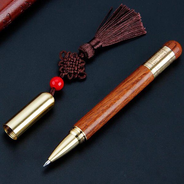 開蓋式木製黃銅單色筆_2